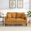 Canapé moderne rembourré avec 2 oreillers et coussin en mousse haute densité, cadre en bois pour salon et bureau