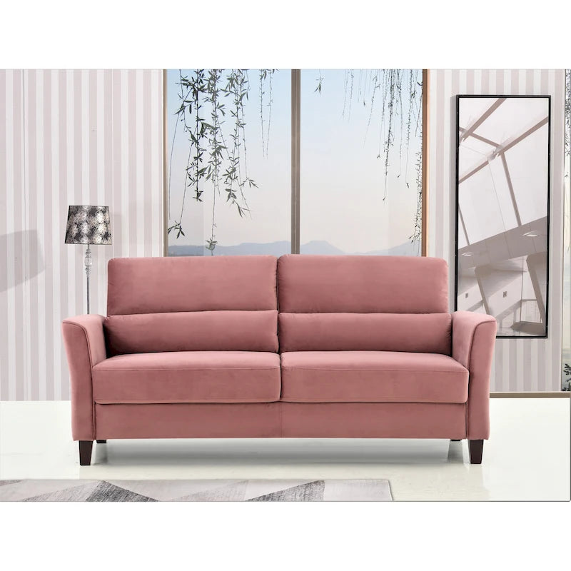 77.95 Canapé de salon rembourré à accoudoirs inclinés, style moderne du milieu du siècle