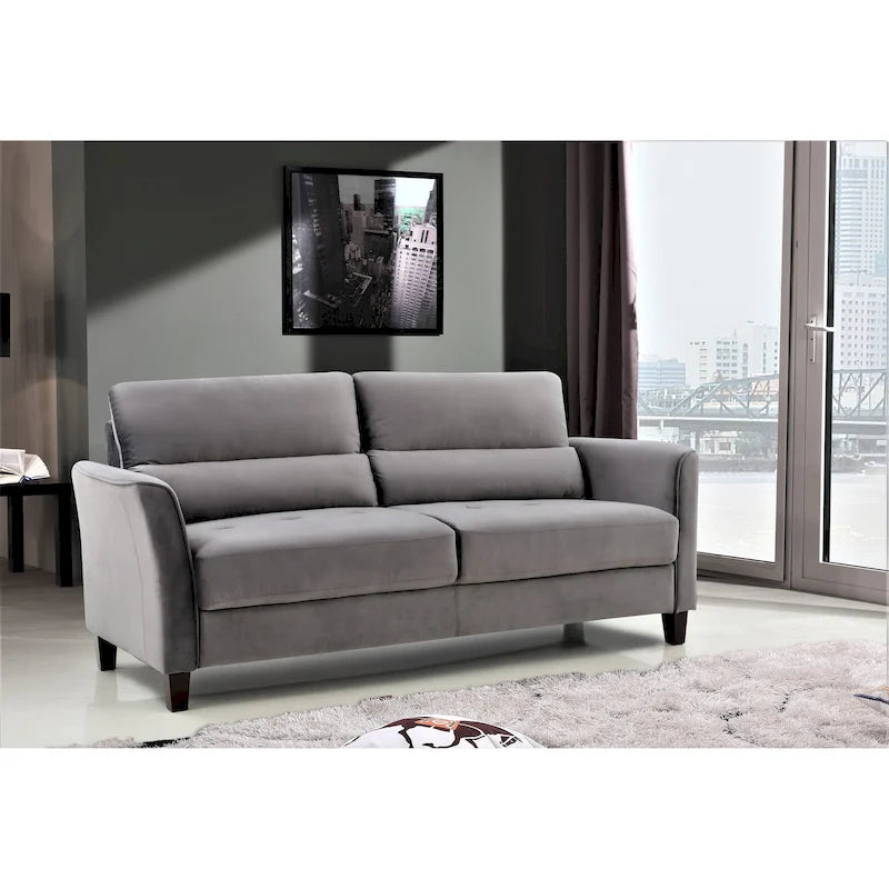 77.95 Canapé de salon rembourré à accoudoirs inclinés, style moderne du milieu du siècle