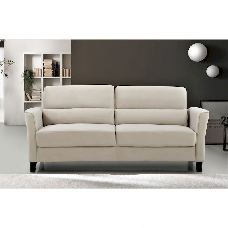 77.95 Canapé de salon rembourré à accoudoirs inclinés, style moderne du milieu du siècle