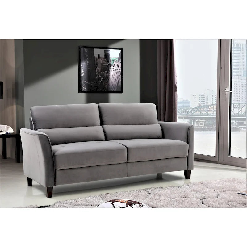77.95 Canapé de salon rembourré à accoudoirs inclinés, style moderne du milieu du siècle