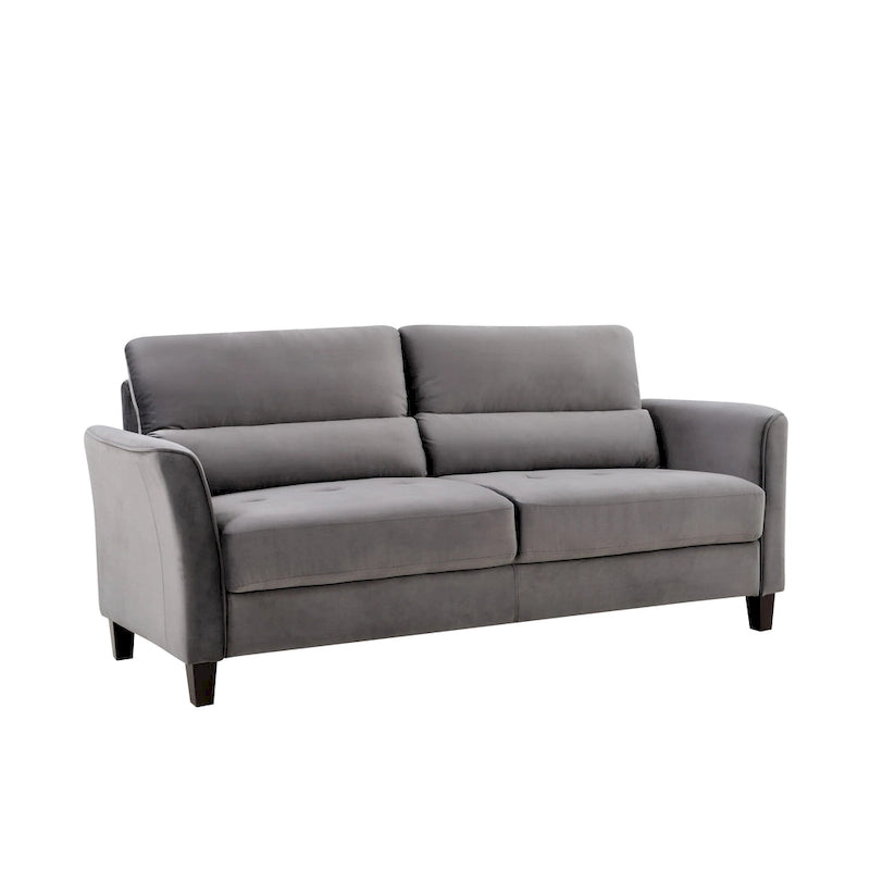 77.95 Canapé de salon rembourré à accoudoirs inclinés, style moderne du milieu du siècle