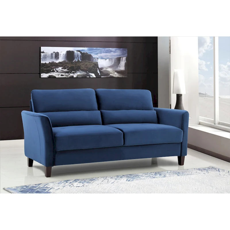77.95 Canapé de salon rembourré à accoudoirs inclinés, style moderne du milieu du siècle