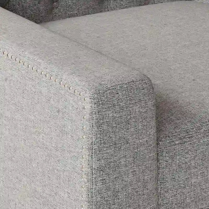 Canapé 3 places en tissu Naro Mid-Century Modern avec dossier capitonné de Christopher Knight Home