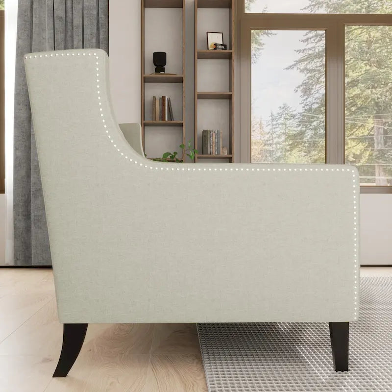 Canapé 3 places en tissu Naro Mid-Century Modern avec dossier capitonné de Christopher Knight Home