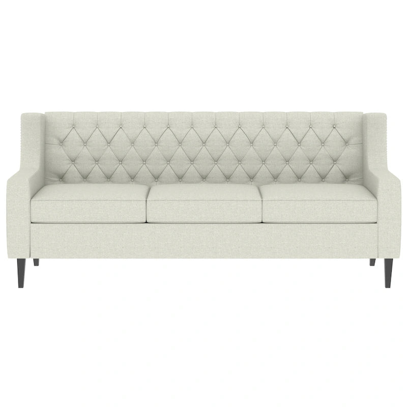 Canapé 3 places en tissu Naro Mid-Century Modern avec dossier capitonné de Christopher Knight Home
