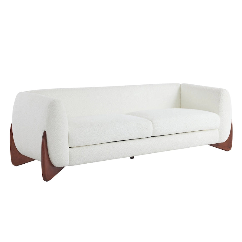 Canapé 3 places en bouclé rembourré Alma par Christopher Knight Home