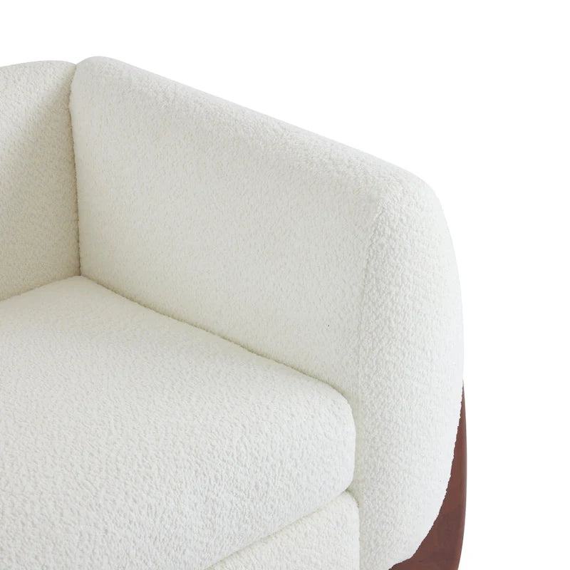 Canapé 3 places en bouclé rembourré Alma par Christopher Knight Home