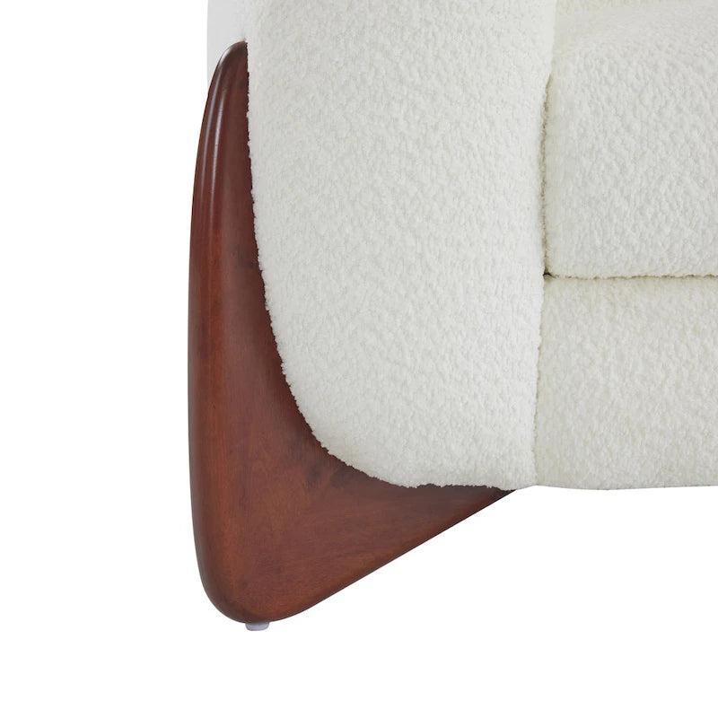 Canapé 3 places en bouclé rembourré Alma par Christopher Knight Home