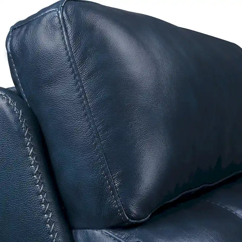 Canapé inclinable électrique zéro gravité en cuir véritable de 81,5 po avec appui-tête électrique, ports USB et USB-C