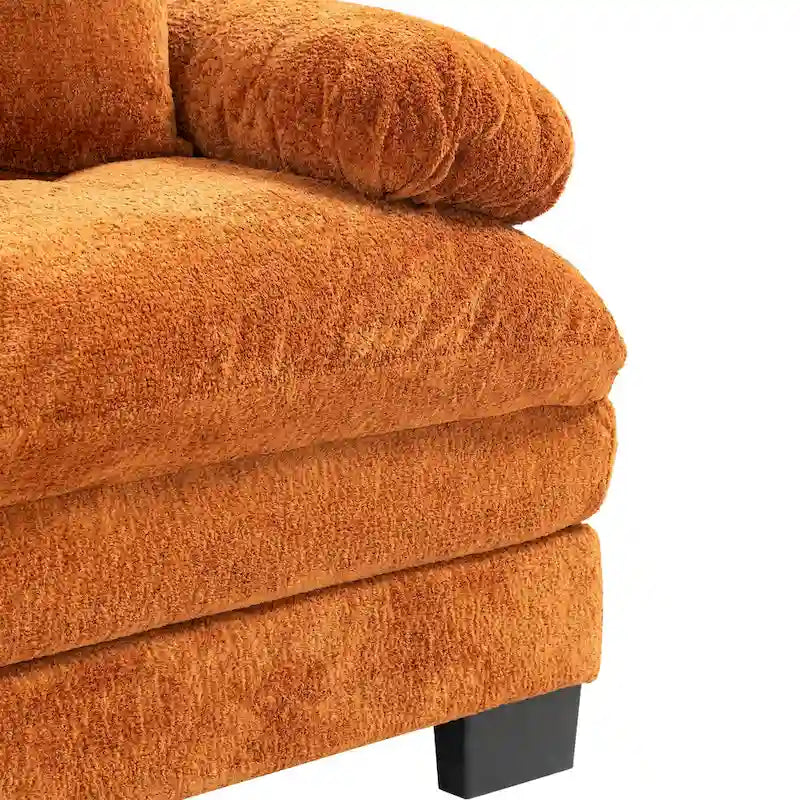 Canapé 3 places rembourré 84 pouces avec coussin en mousse à mémoire de forme double couche et coussins de confort offerts