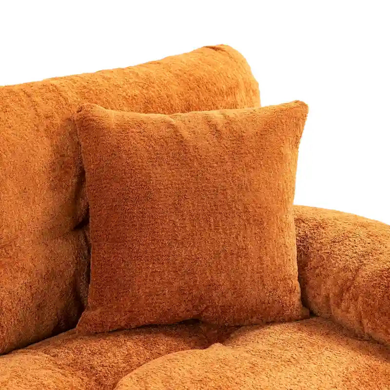 Canapé 3 places rembourré 84 pouces avec coussin en mousse à mémoire de forme double couche et coussins de confort offerts