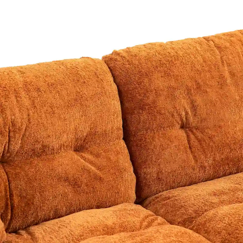 Canapé 3 places rembourré 84 pouces avec coussin en mousse à mémoire de forme double couche et coussins de confort offerts