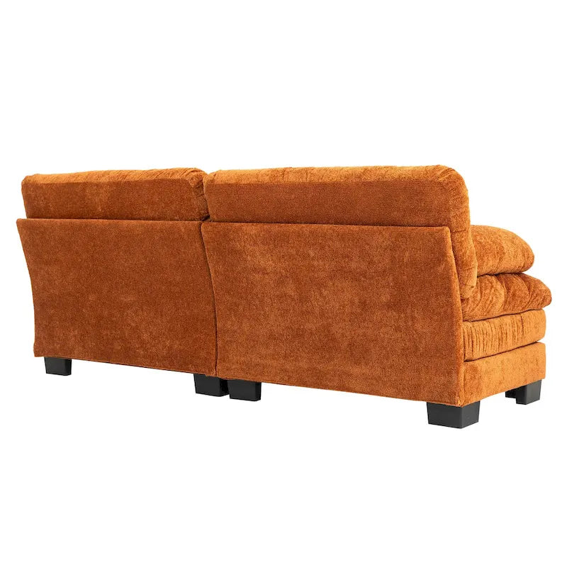Canapé 3 places rembourré 84 pouces avec coussin en mousse à mémoire de forme double couche et coussins de confort offerts
