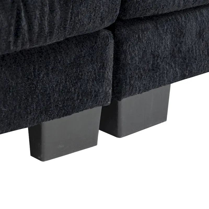 Canapé 3 places rembourré 84 pouces avec coussin en mousse à mémoire de forme double couche et coussins de confort offerts
