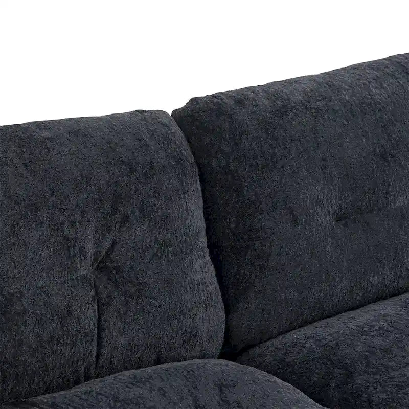 Canapé 3 places rembourré 84 pouces avec coussin en mousse à mémoire de forme double couche et coussins de confort offerts