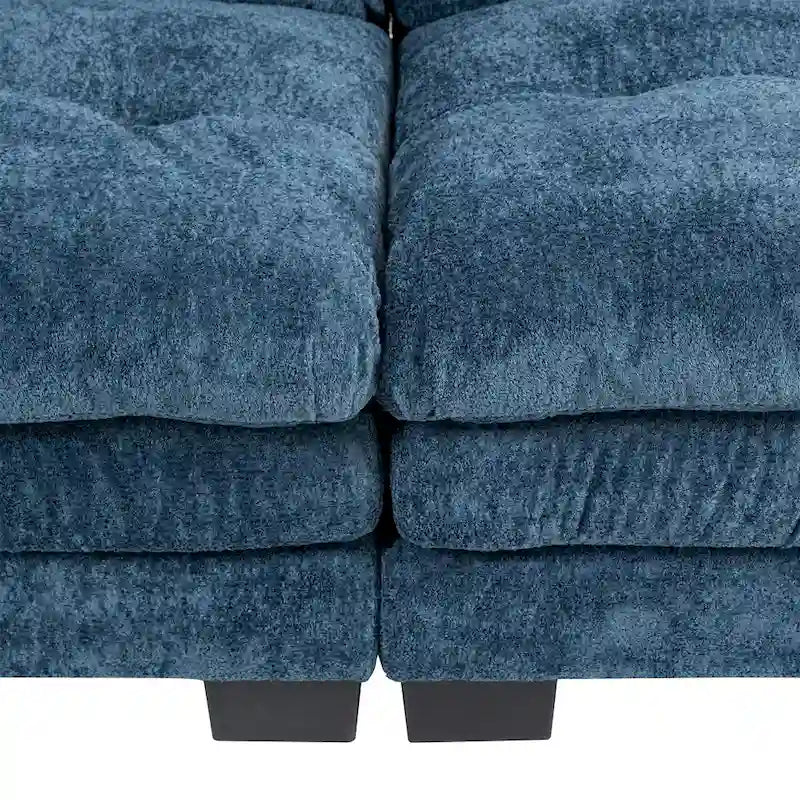 Canapé 3 places rembourré 84 pouces avec coussin en mousse à mémoire de forme double couche et coussins de confort offerts