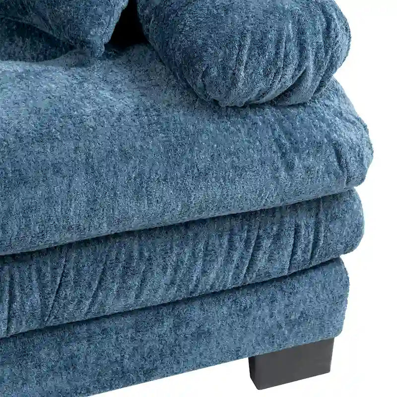 Canapé 3 places rembourré 84 pouces avec coussin en mousse à mémoire de forme double couche et coussins de confort offerts