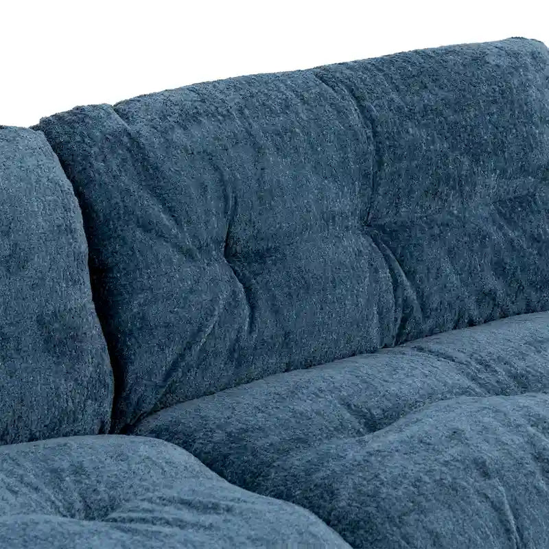 Canapé 3 places rembourré 84 pouces avec coussin en mousse à mémoire de forme double couche et coussins de confort offerts