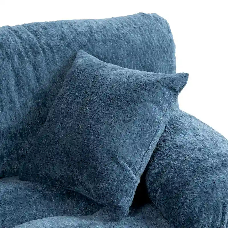 Canapé 3 places rembourré 84 pouces avec coussin en mousse à mémoire de forme double couche et coussins de confort offerts