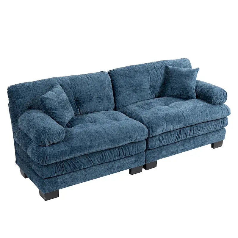 Canapé 3 places rembourré 84 pouces avec coussin en mousse à mémoire de forme double couche et coussins de confort offerts