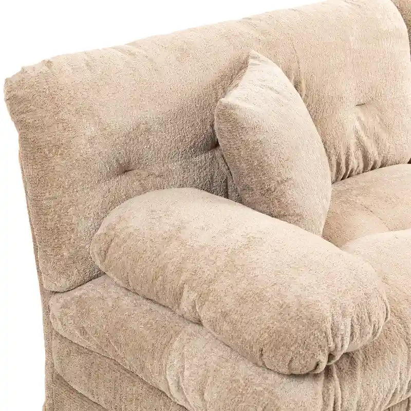 Canapé 3 places rembourré 84 pouces avec coussin en mousse à mémoire de forme double couche et coussins de confort offerts