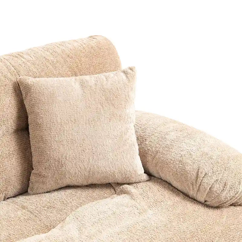 Canapé 3 places rembourré 84 pouces avec coussin en mousse à mémoire de forme double couche et coussins de confort offerts