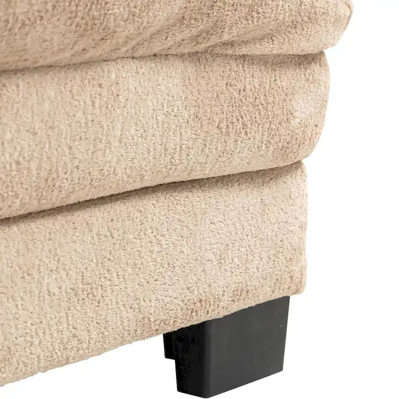 Canapé 3 places rembourré 84 pouces avec coussin en mousse à mémoire de forme double couche et coussins de confort offerts