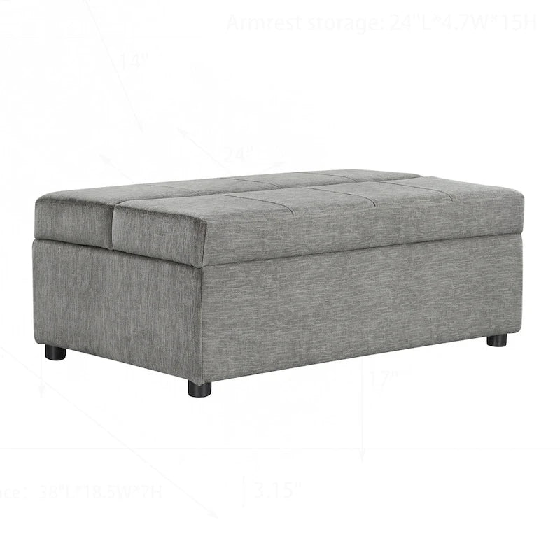 Lit ottoman pliant polyvalent pour un hébergement confortable