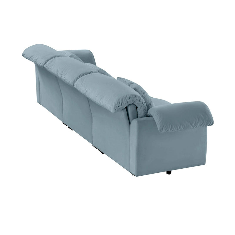 Canapé 4 places en velours 119 avec rangement - Design flexible et confort luxueux