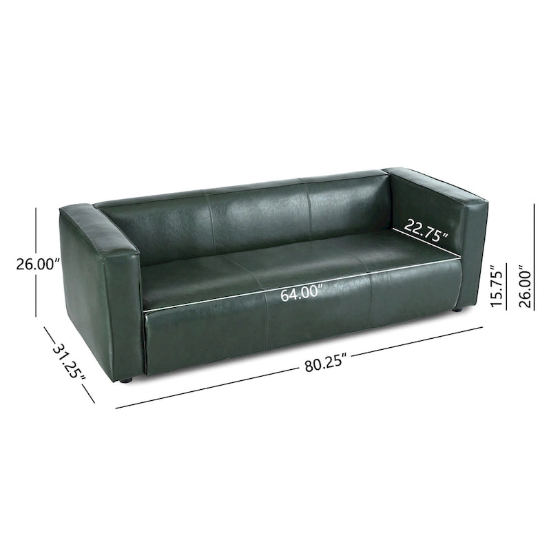 Canapé 3 places de style contemporain 84,25 PU avec pieds en bois de bouleau pour salon
