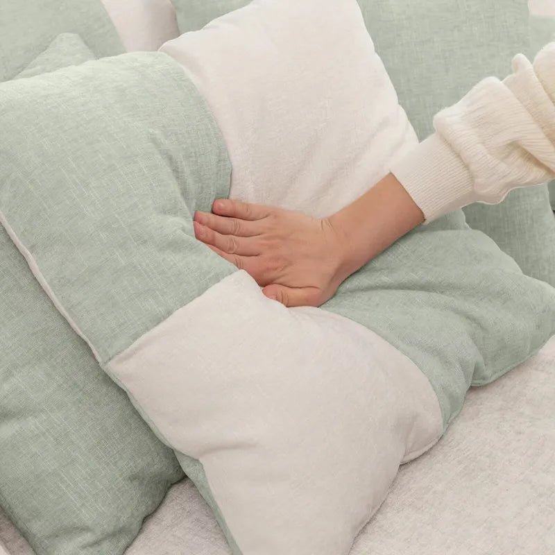 Fauteuil d'appoint rond moderne avec pouf – Canapé de salon en velours