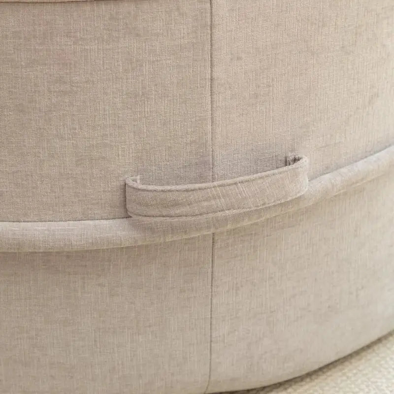 Fauteuil d'appoint rond moderne avec pouf – Canapé de salon en velours