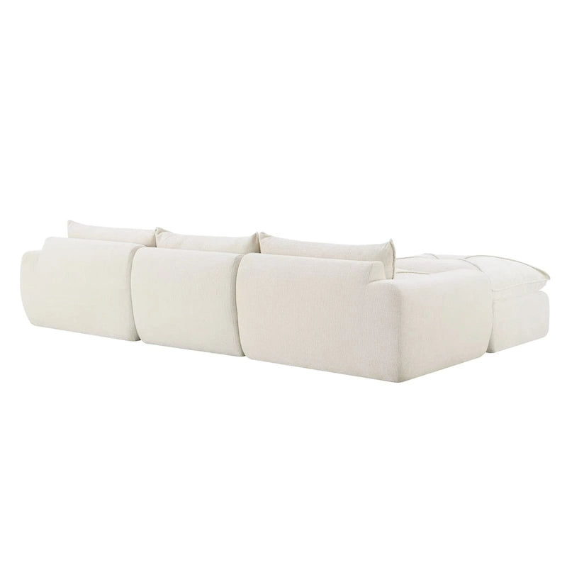 116  Canapé entièrement compressé avec mousse haute densité, chenille en particules
