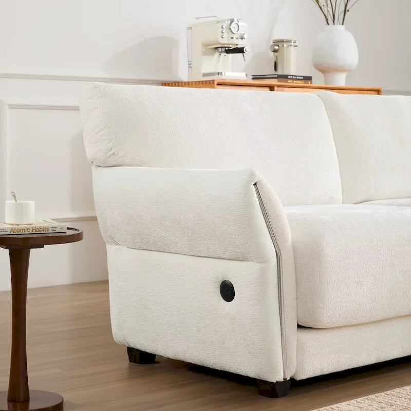 110 Canapé d'angle modulaire, canapé en L avec chargeurs USB et USB-C