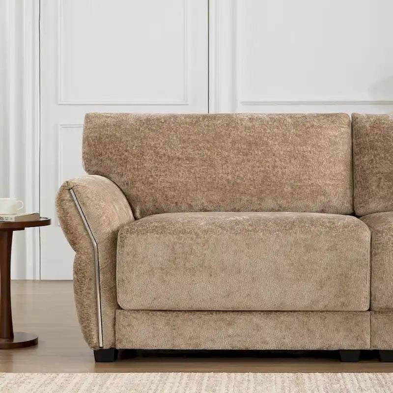 110 Canapé d'angle modulaire, canapé en L avec chargeurs USB et USB-C