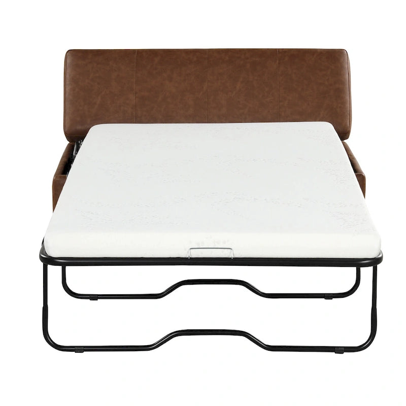 Lit ottoman pliant Roomfitters de taille double avec matelas, lit d'appoint convertible compact pour salon