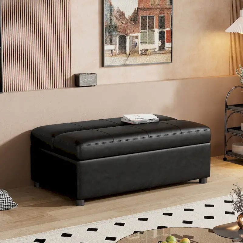 Lit ottoman pliant Roomfitters de taille double avec matelas, lit d'appoint convertible compact pour salon