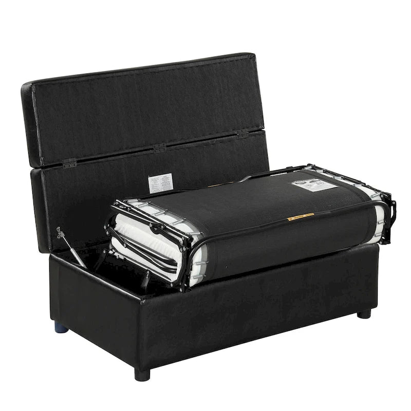 Lit ottoman pliant Roomfitters de taille double avec matelas, lit d'appoint convertible compact pour salon