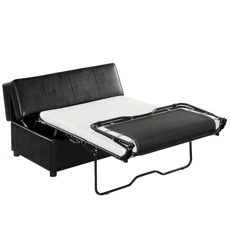 Lit ottoman pliant Roomfitters de taille double avec matelas, lit d'appoint convertible compact pour salon