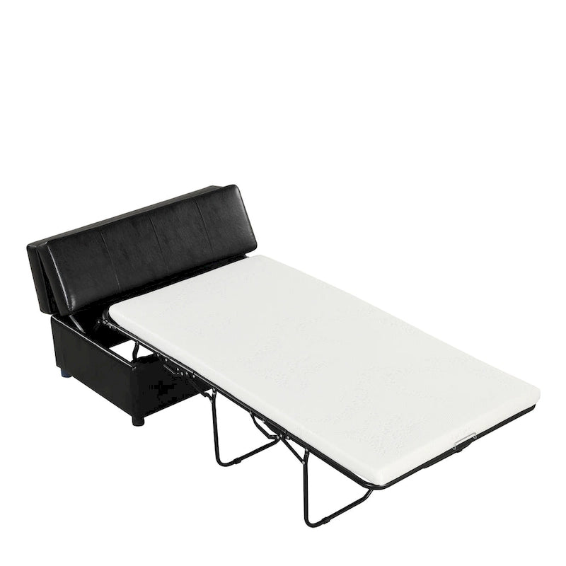Lit ottoman pliant Roomfitters de taille double avec matelas, lit d'appoint convertible compact pour salon