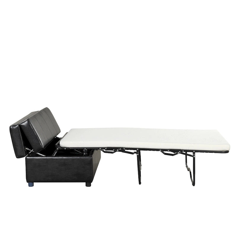 Lit ottoman pliant Roomfitters de taille double avec matelas, lit d'appoint convertible compact pour salon