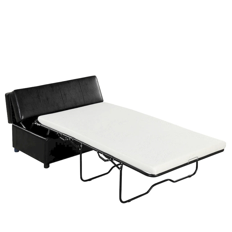 Lit ottoman pliant Roomfitters de taille double avec matelas, lit d'appoint convertible compact pour salon