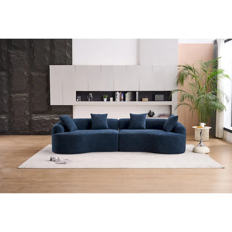 Canapé classique 110 en mousse 4 places avec 4 oreillers pour appartement