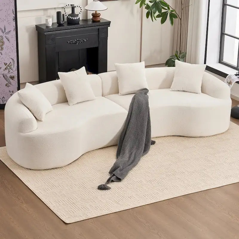 Canapé classique 110 en mousse 4 places avec 4 oreillers pour appartement
