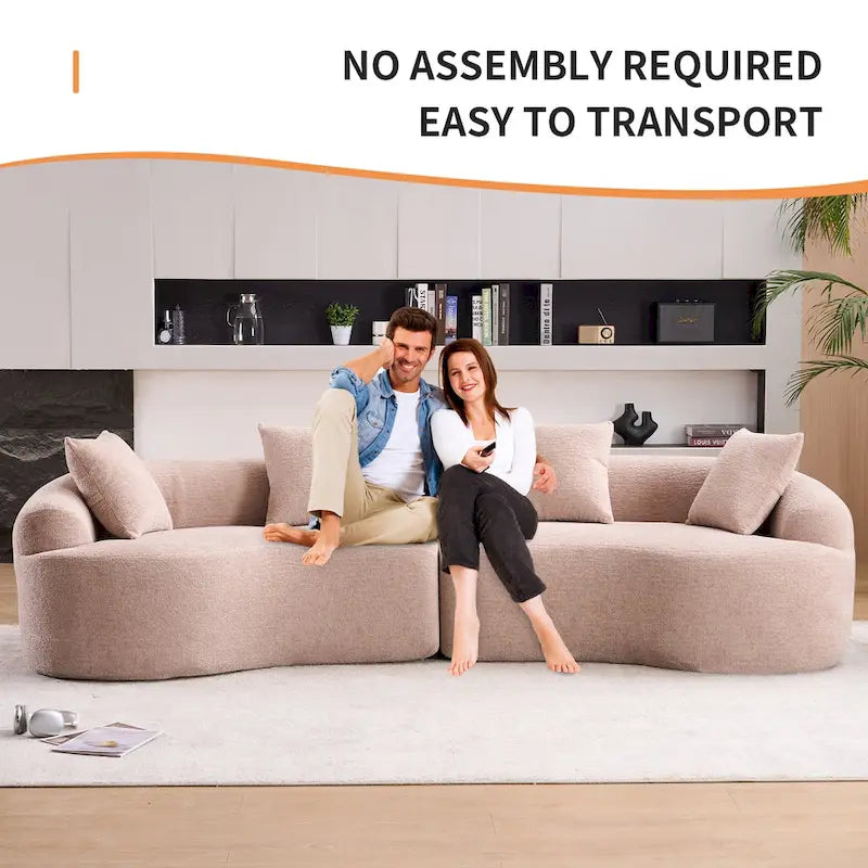 Canapé classique 110 en mousse 4 places avec 4 oreillers pour appartement