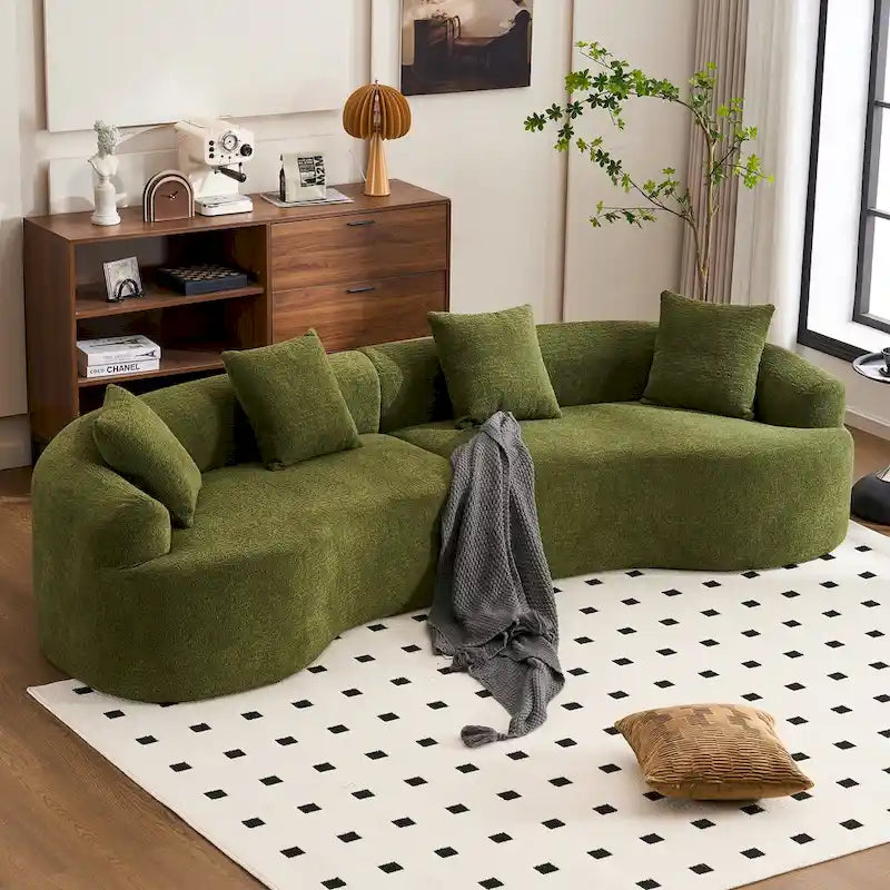 Canapé classique 110 en mousse 4 places avec 4 oreillers pour appartement