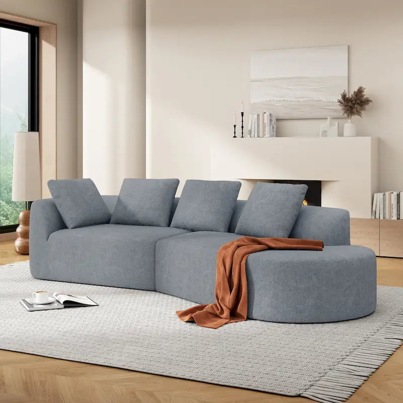 Christopher Knight Home - Ensemble de canapés incurvés en mousse Olivia - 116L