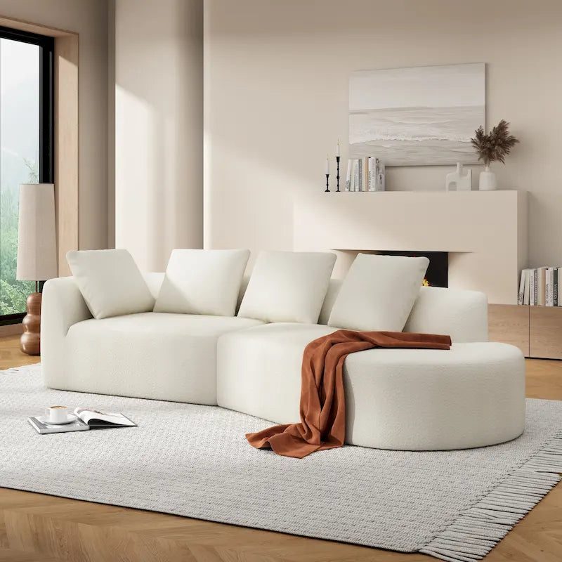 Christopher Knight Home - Ensemble de canapés incurvés en mousse Olivia - 116L