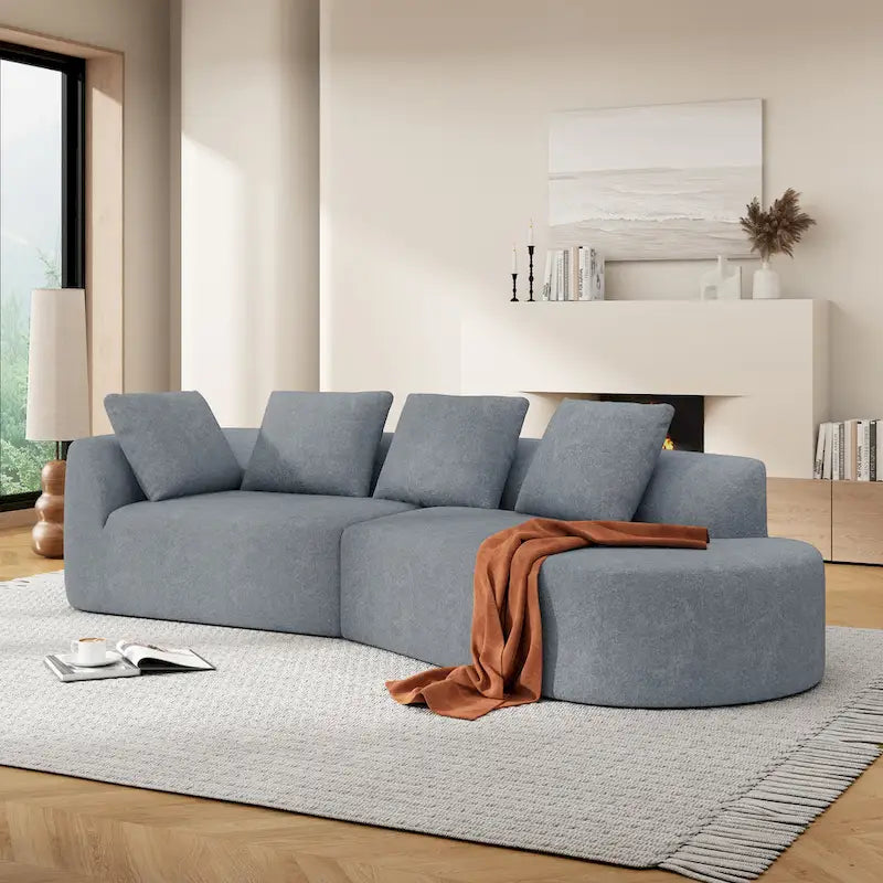 Christopher Knight Home - Ensemble de canapés incurvés en mousse Olivia - 116L